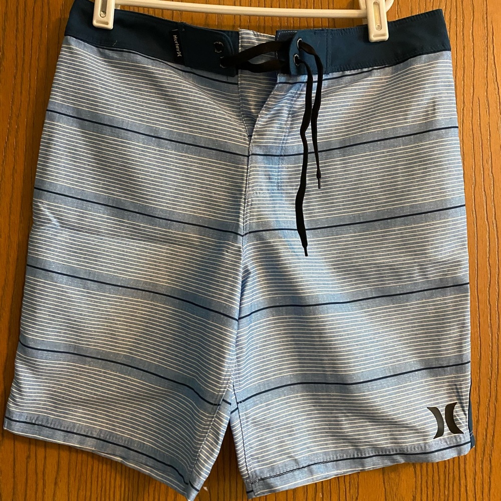 Hurley Blue Board Shorts Quick-Dry Swimwear